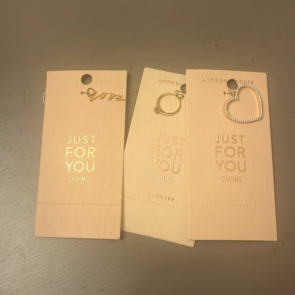 Three charms by Anthropologie